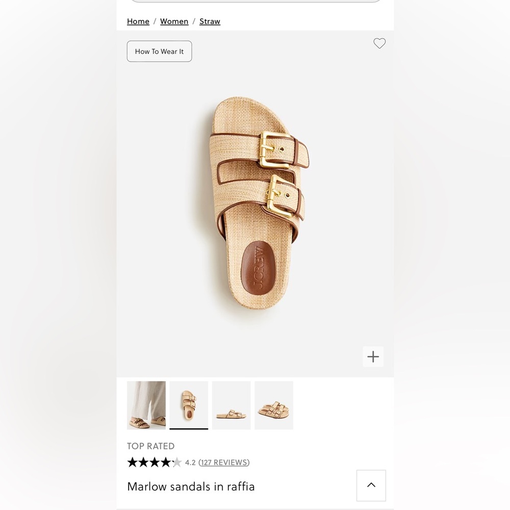 J Crew Marlow Sandals in Raffia